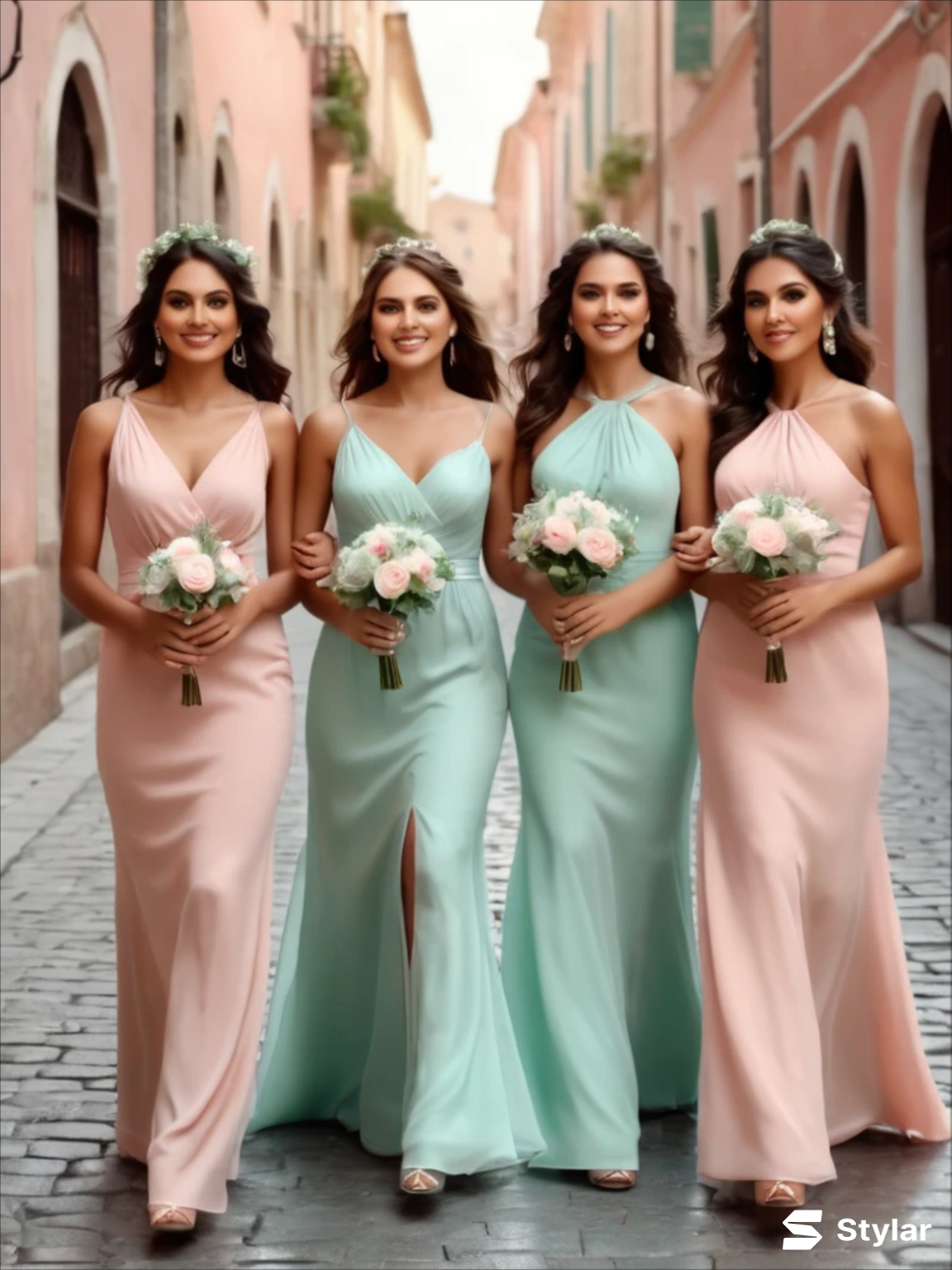mint and blush spring wedding colors