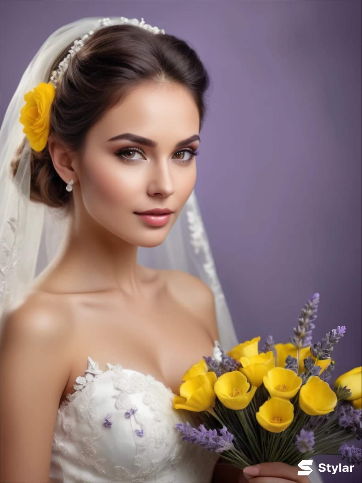 Lavender and Buttercup Yellow spring wedding colors
