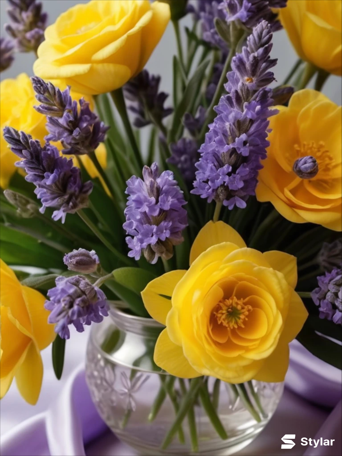 Lavender and Buttercup Yellow spring wedding colors