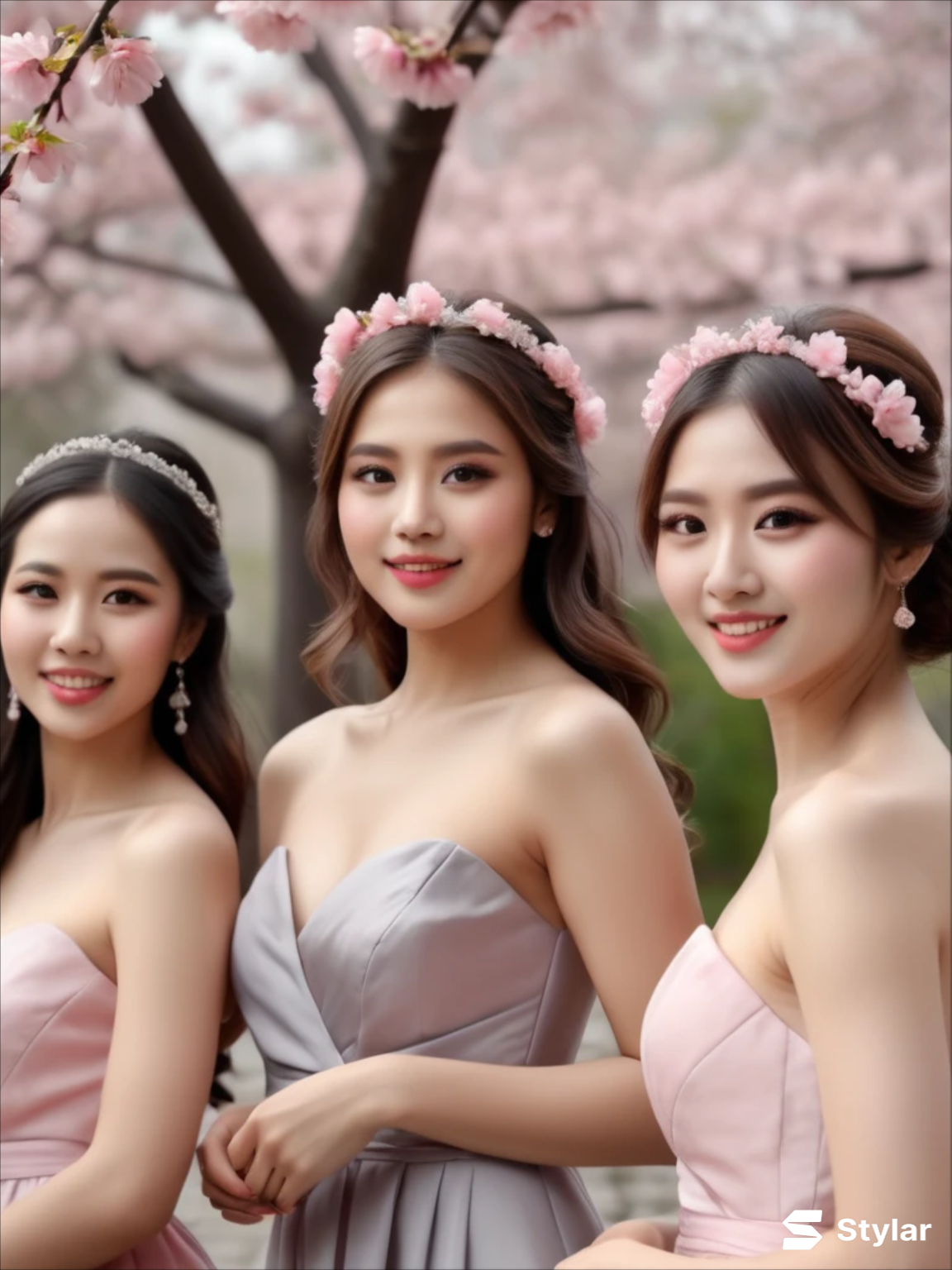 Cherry Blossom Pink and Soft Gray spring wedding colors