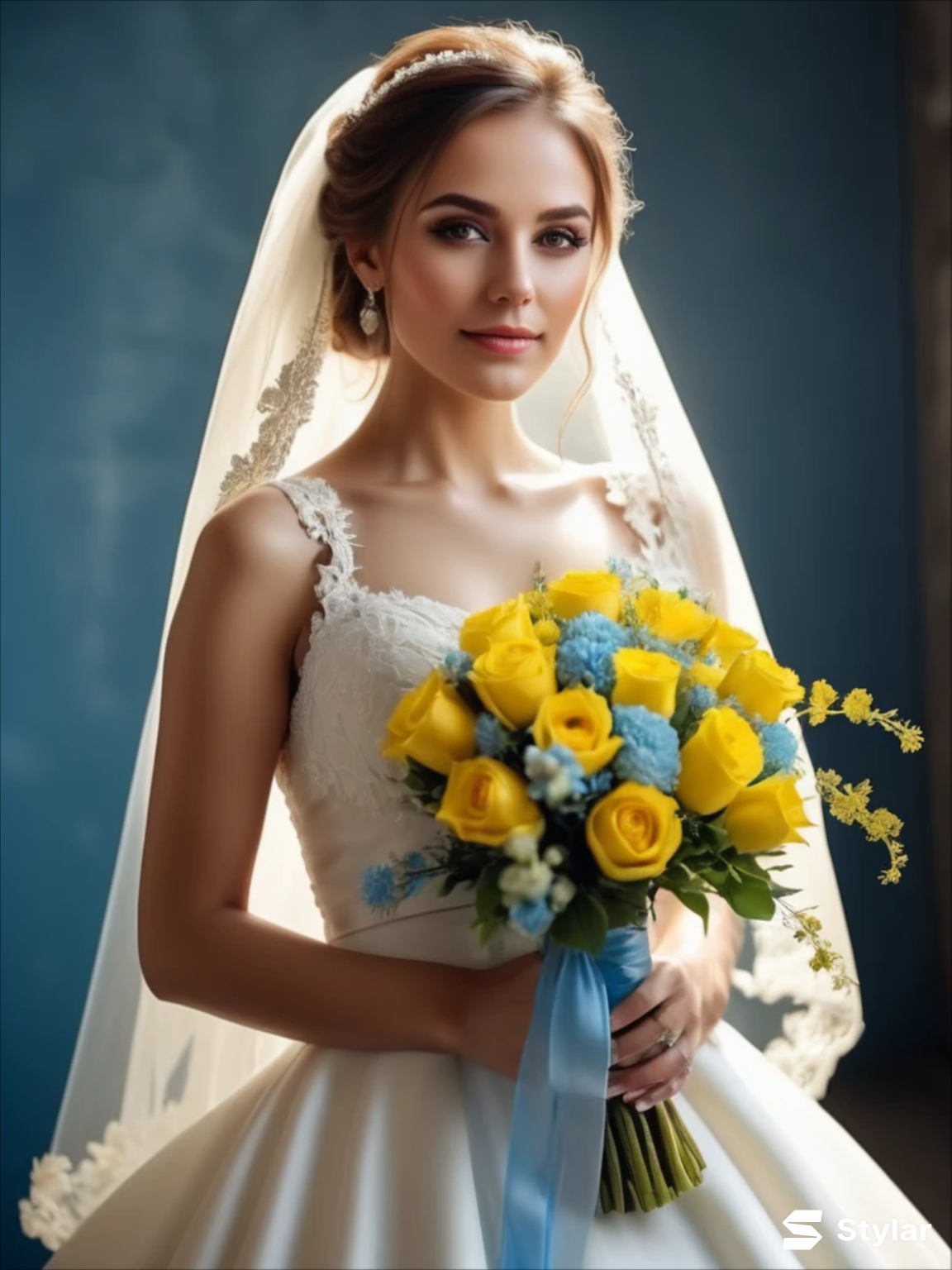 Sunshine Yellow and Sky Blue spring wedding colors