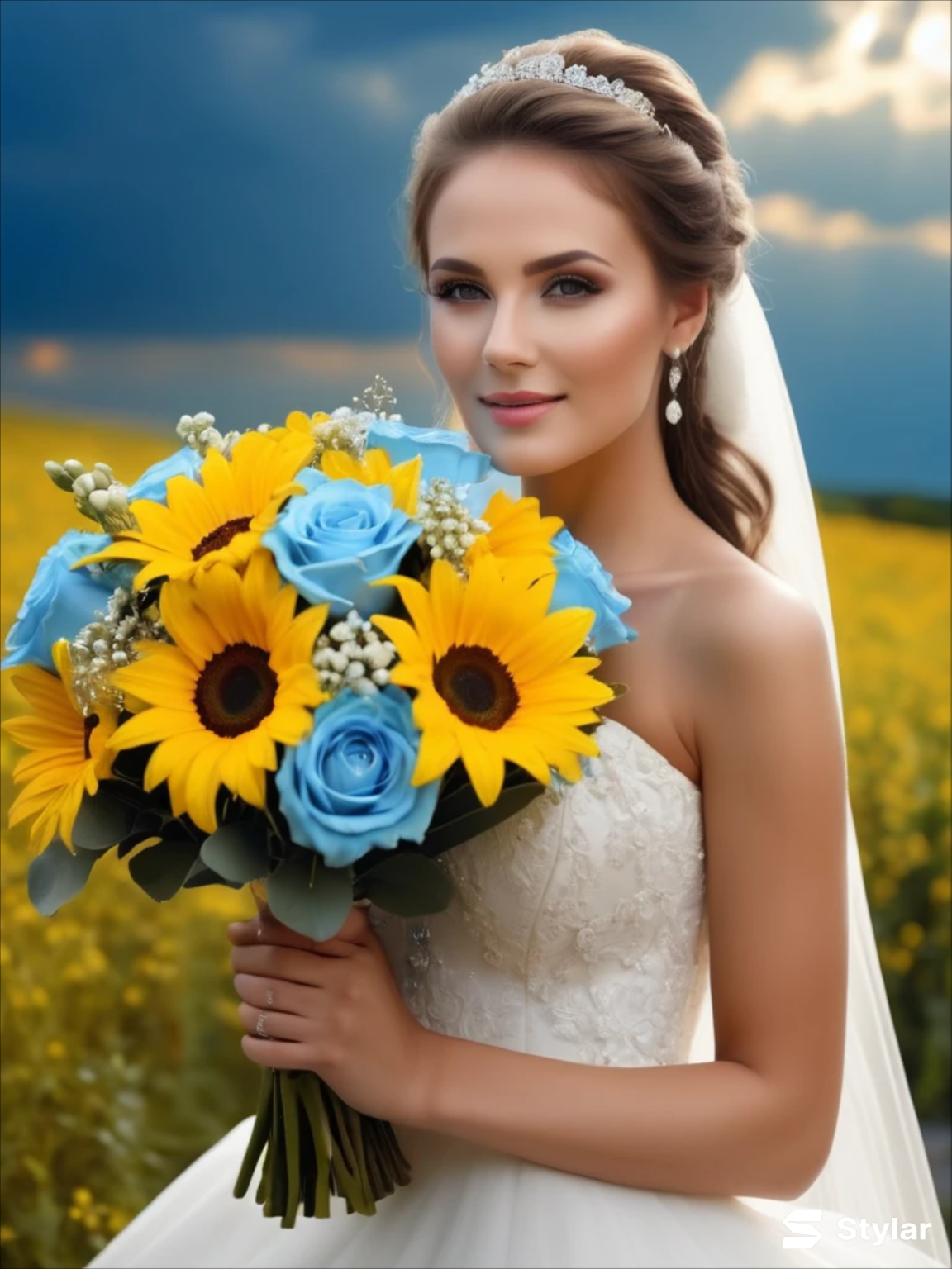 Sunshine Yellow and Sky Blue spring wedding colors