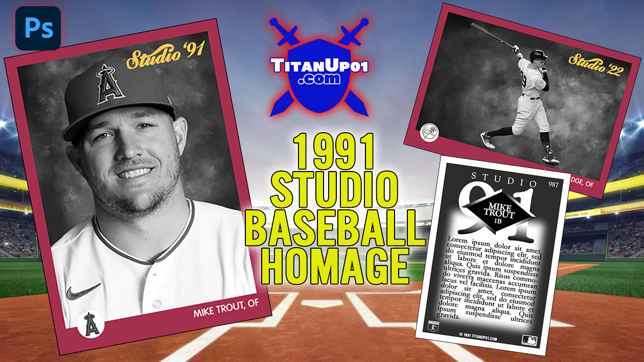 1991 Studio Baseball Homage Photoshop PSD Templates
