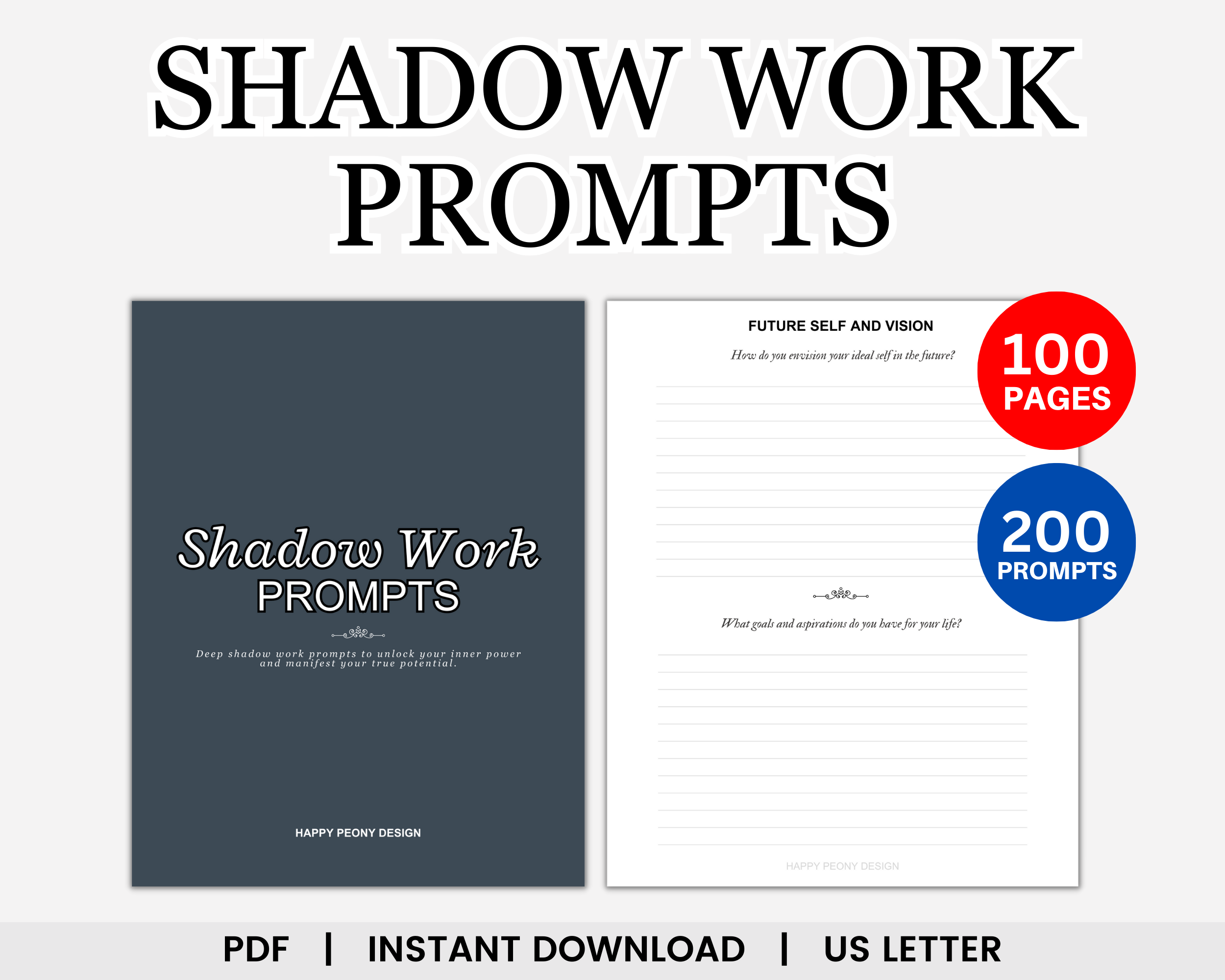 Printable Shadow Work Journal for Overcoming Depression [PDF]