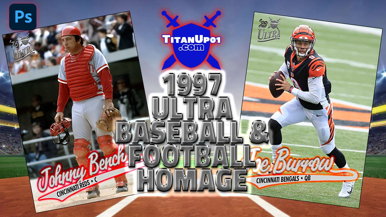 1997 Ultra Baseball & Football Photoshop PSD Template