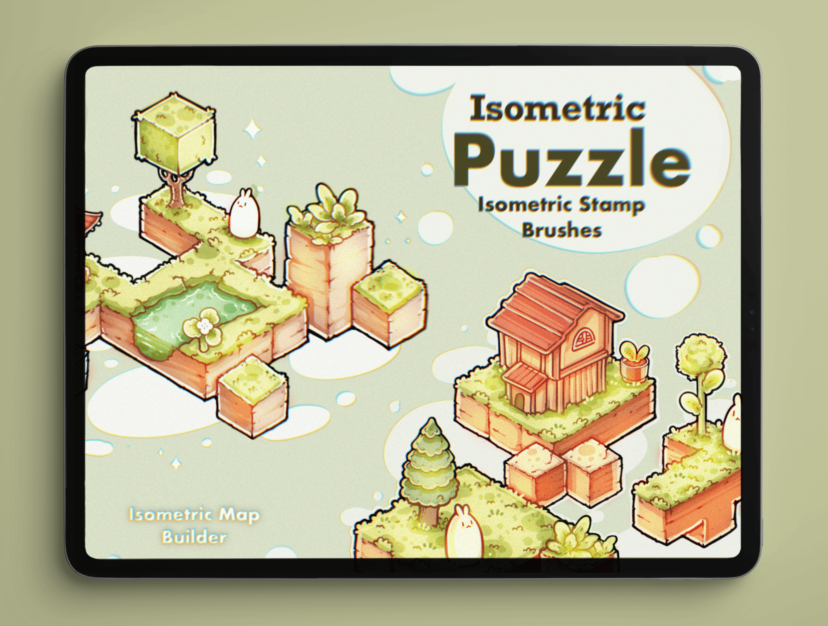 Isometric Puzzle Kawaii Stamp Brushes for Procreate - Payhip