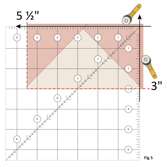How to trim flying geese units
