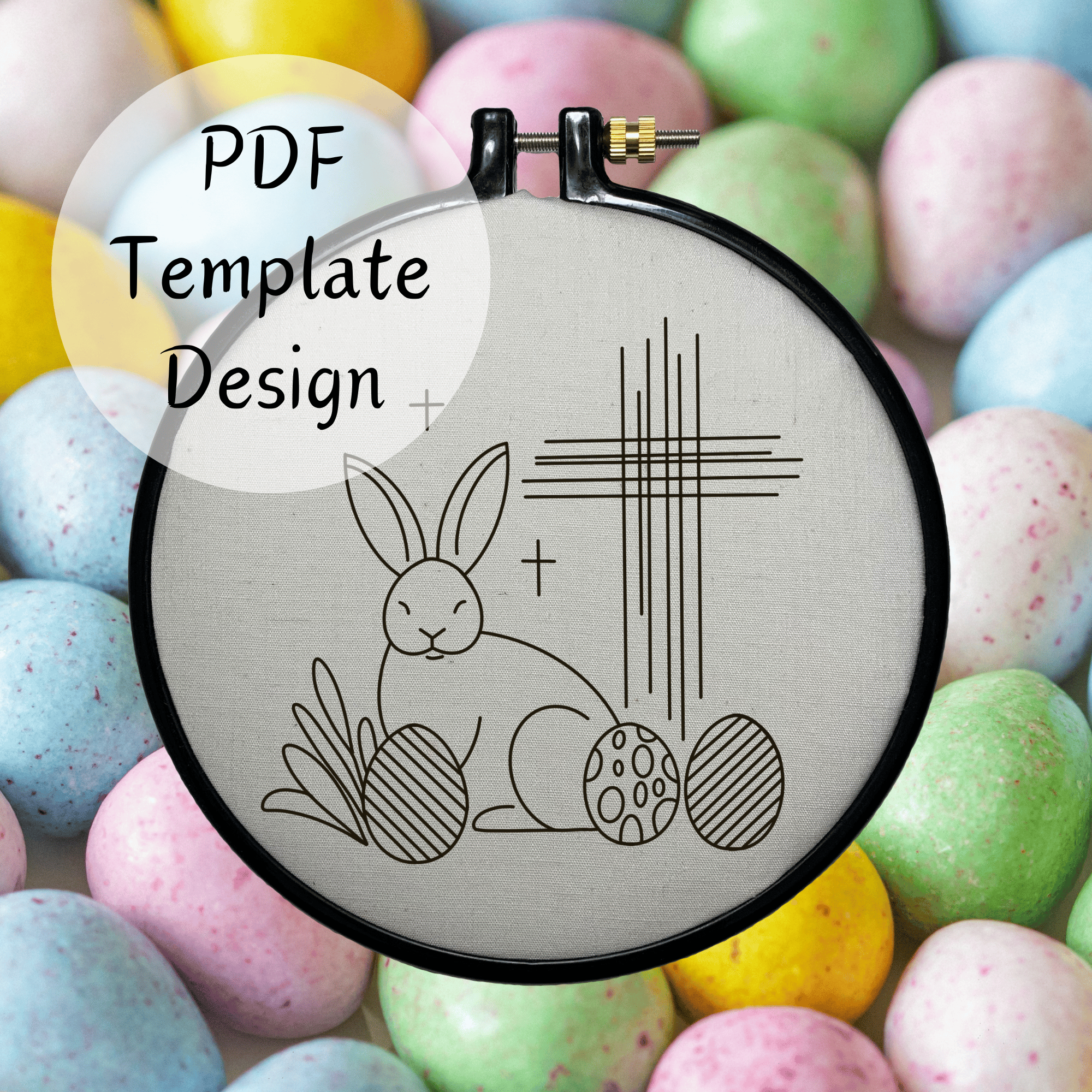 Easter Bunny Hand Embroidery Pattern - DIY Design - Payhip