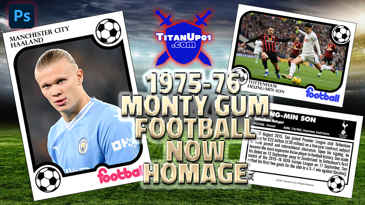1975-76 Monty Gum Football Now Homage Photoshop PSD Templates