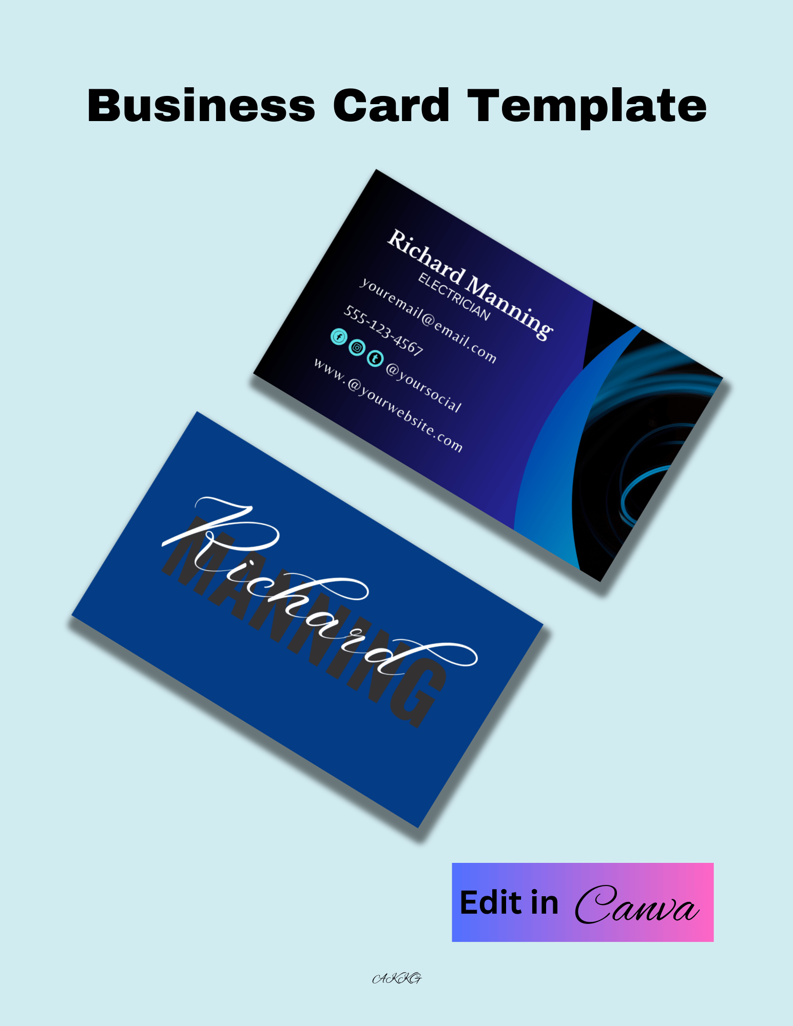 Business Card Template #3 - Payhip