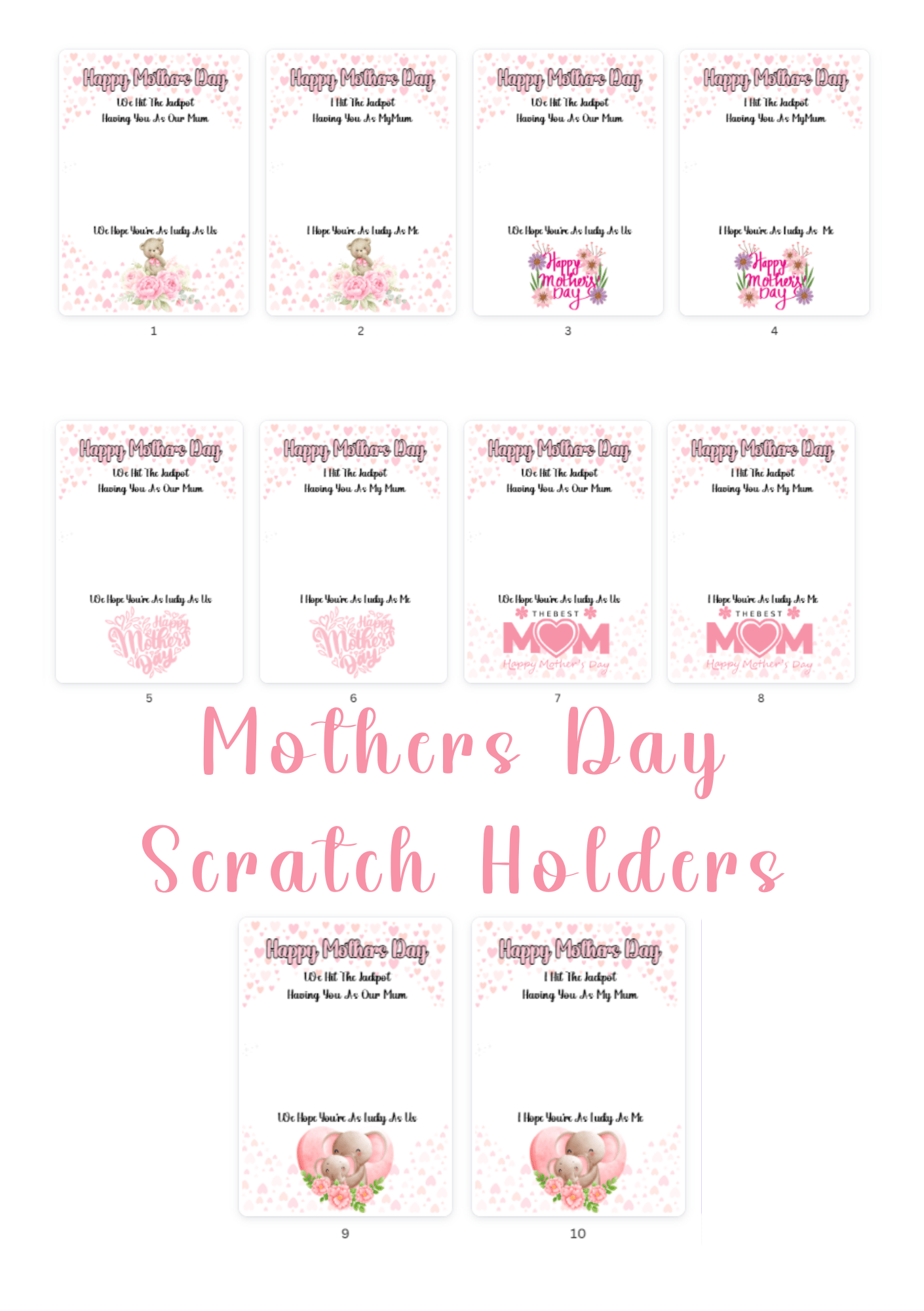 DIGITAL Mothers Day Scratch Card Holders - Payhip