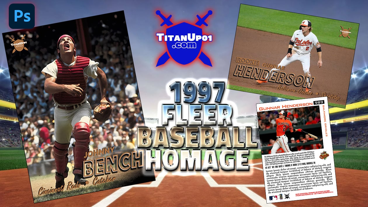 1997 Fleer Baseball Homage Photoshop PSD Templates