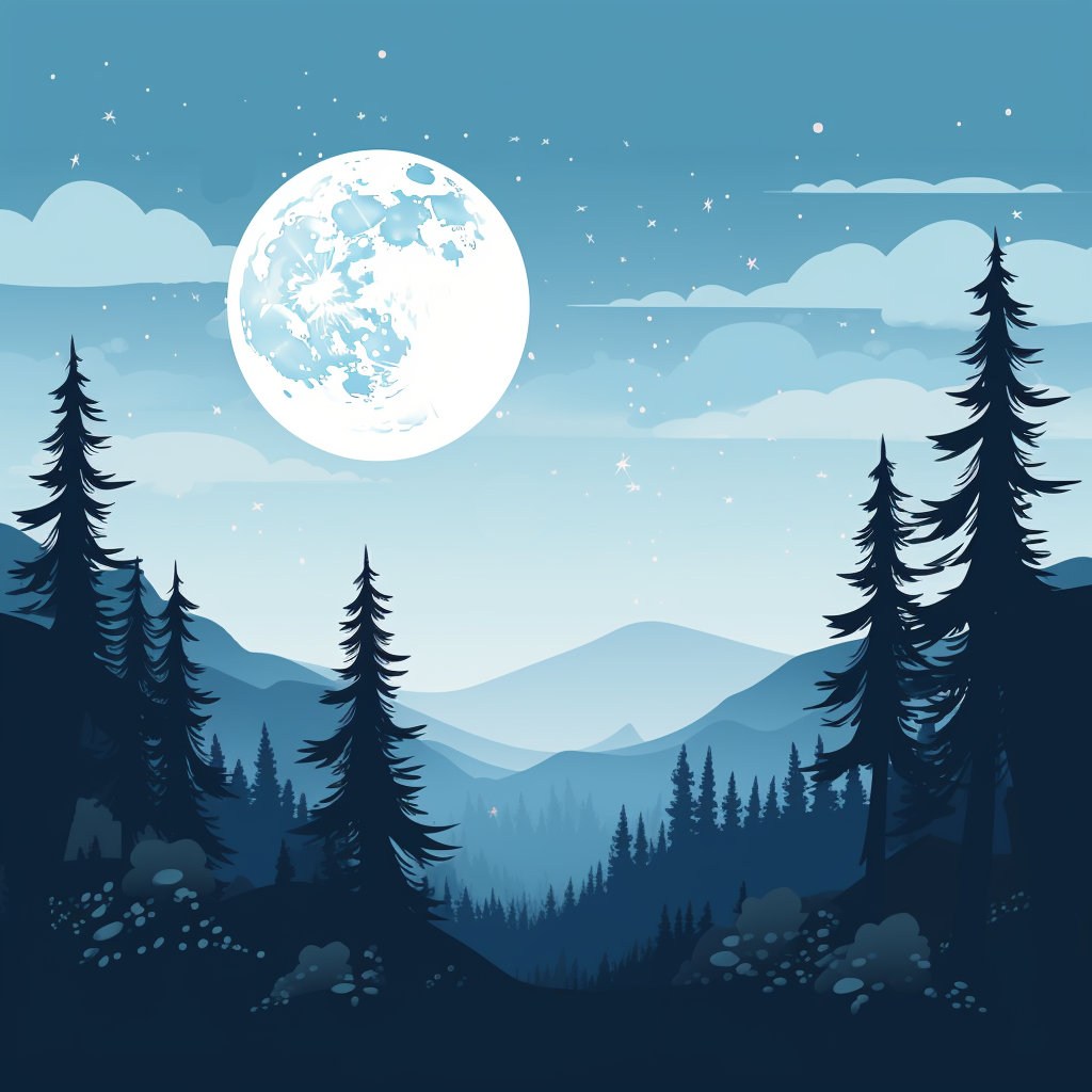 illustration of full moon