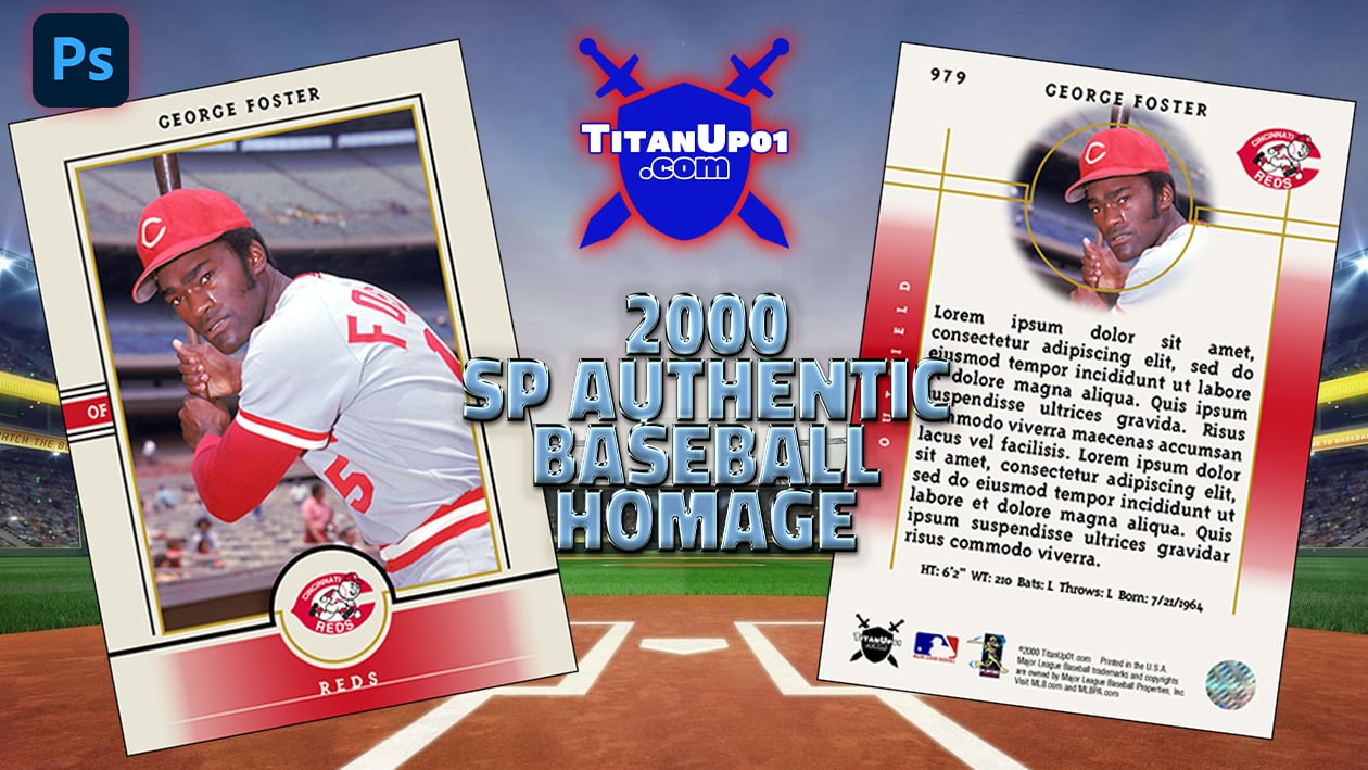 2000 SP Authentic Baseball Homage Photoshop PSD Templates