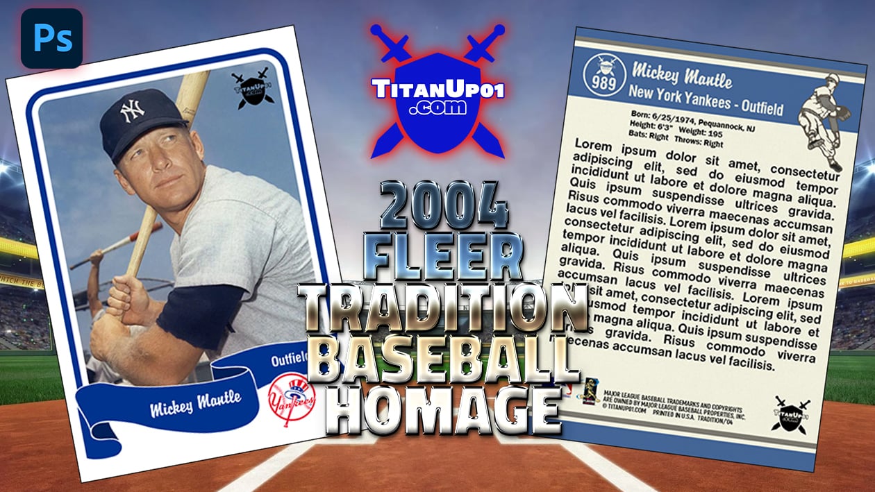 2004 Fleer Tradition Baseball Homage Photoshop PSD Templates