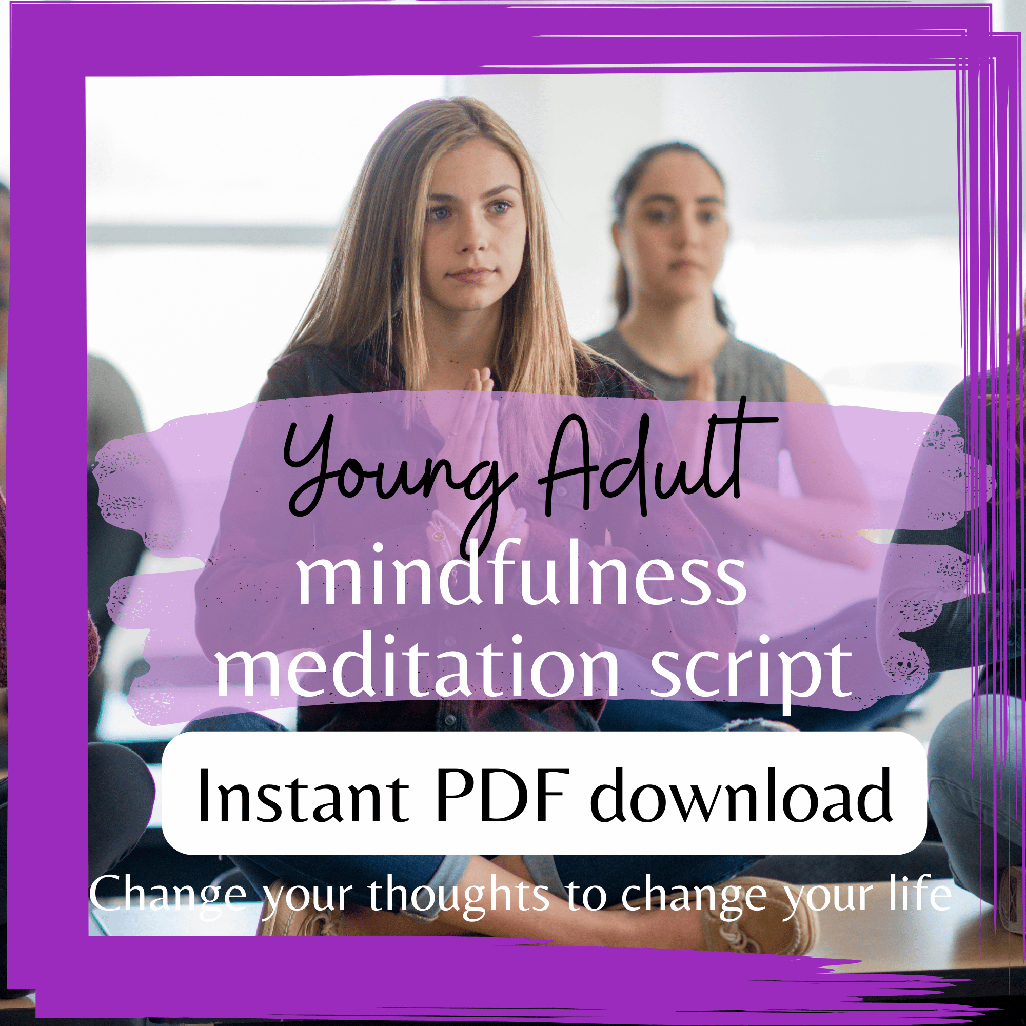Container Script Mindfulness Mindfulness meditation script for young adults from Selfcare Karen - Payhip