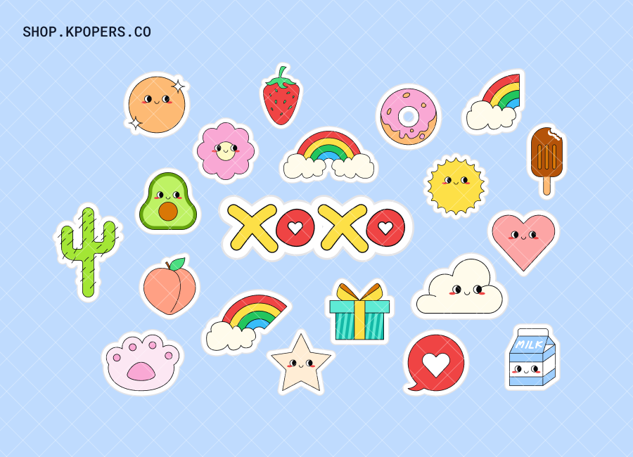 Cute Kawaii Stickers Set