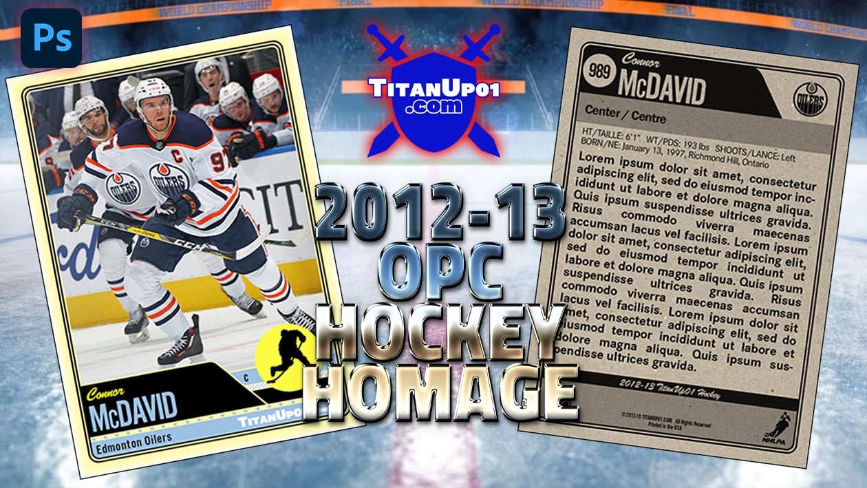 2012-13 O-Pee-Chee Hockey Homage Photoshop PSD Templates