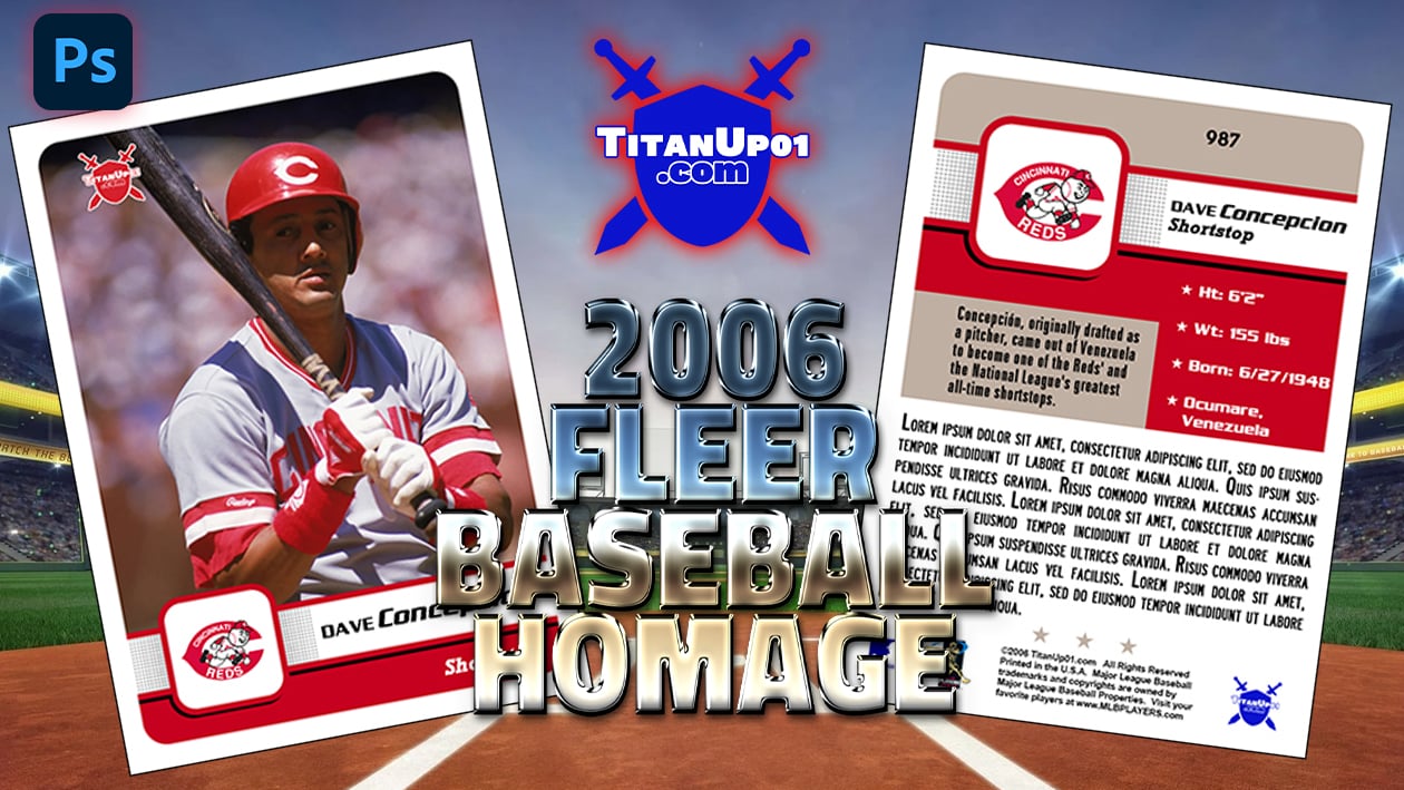 2006 Fleer Baseball Homage Photoshop PSD Templates