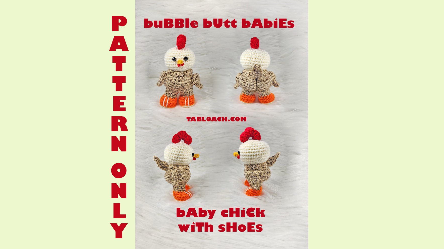 CHICK W SHOES Bubble Butt Babies Crochet PDF Pattern