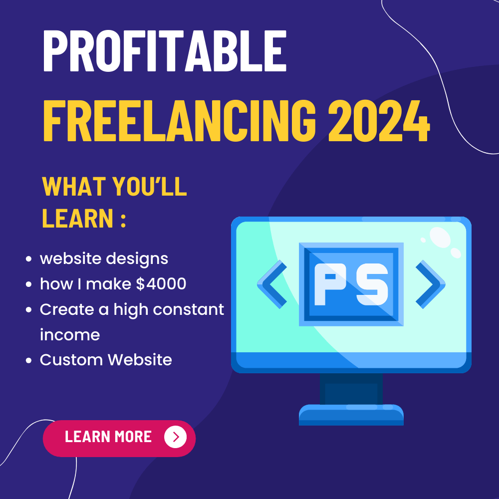 Learn Photoshop, Web Design & Profitable Freelancing 2024