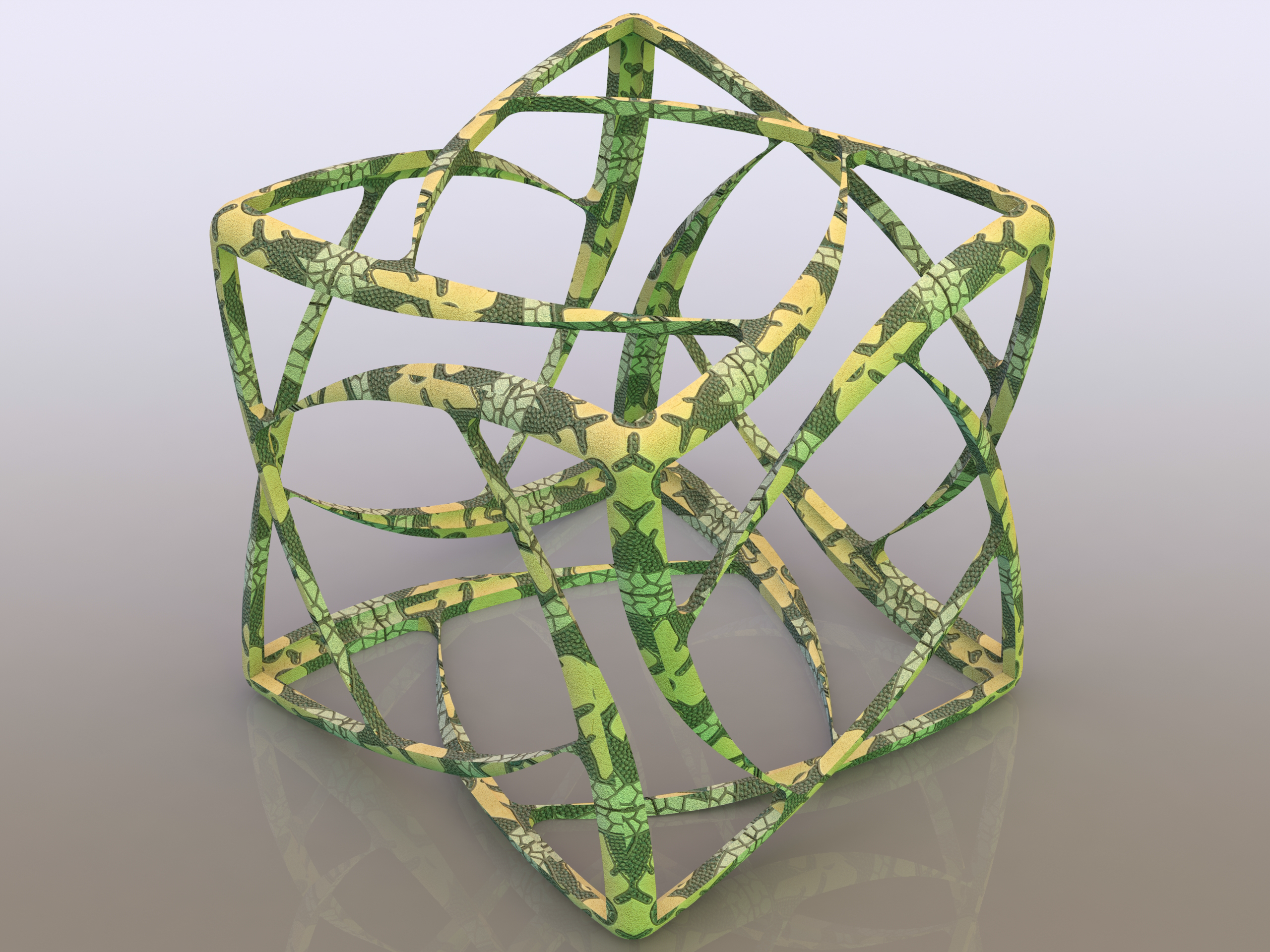 Wireframe Shape Geometric Complex Cube - Payhip