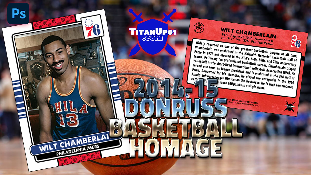 2014-15 Donruss Basketball Homage Photoshop PSD Templates