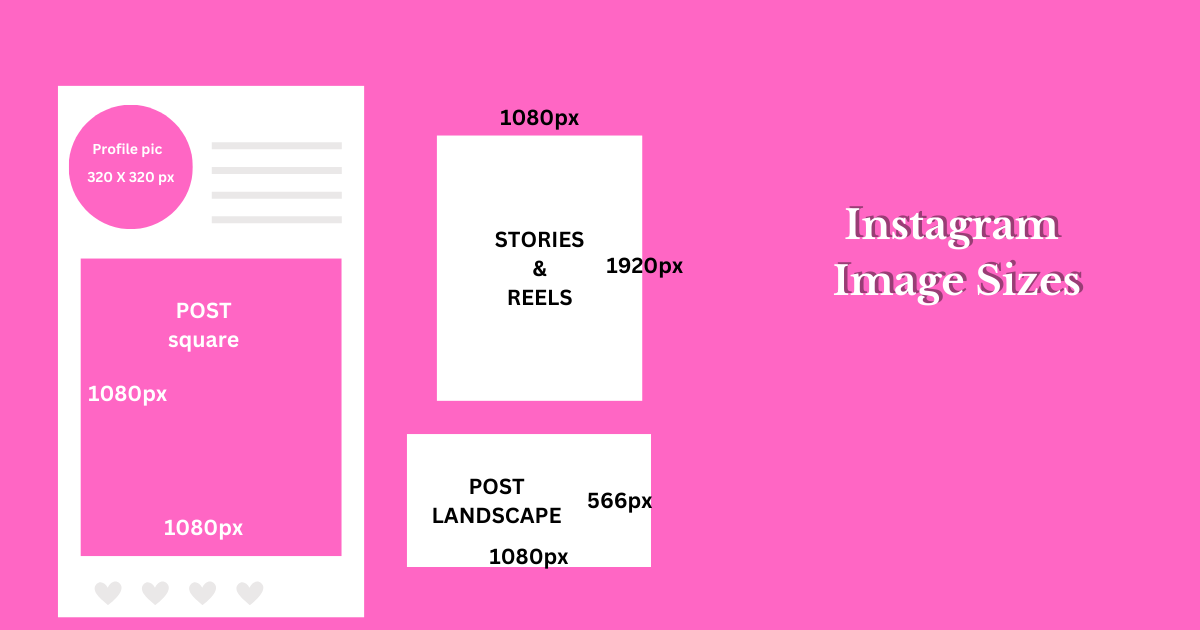 Instagram social media image sizes