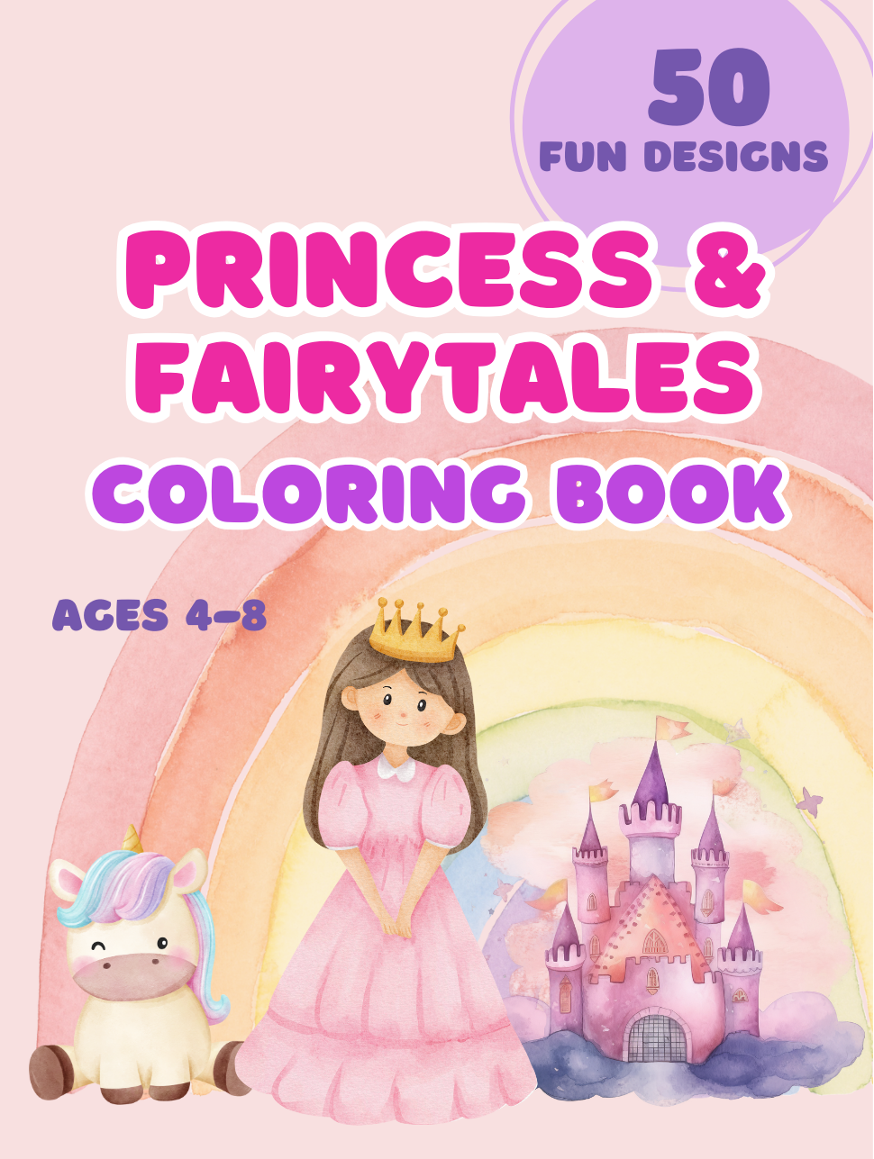 Princess Coloring Book for Girls