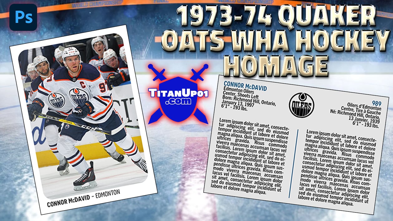1973-74 Quaker Oats WHA Hockey Homage Photoshop PSD Templates