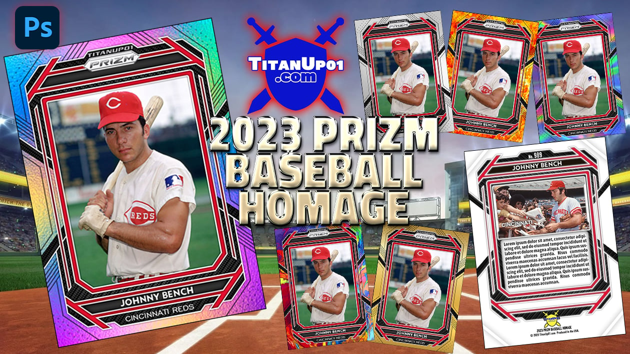 2023 Prizm Baseball Homage Photoshop PSD Templates
