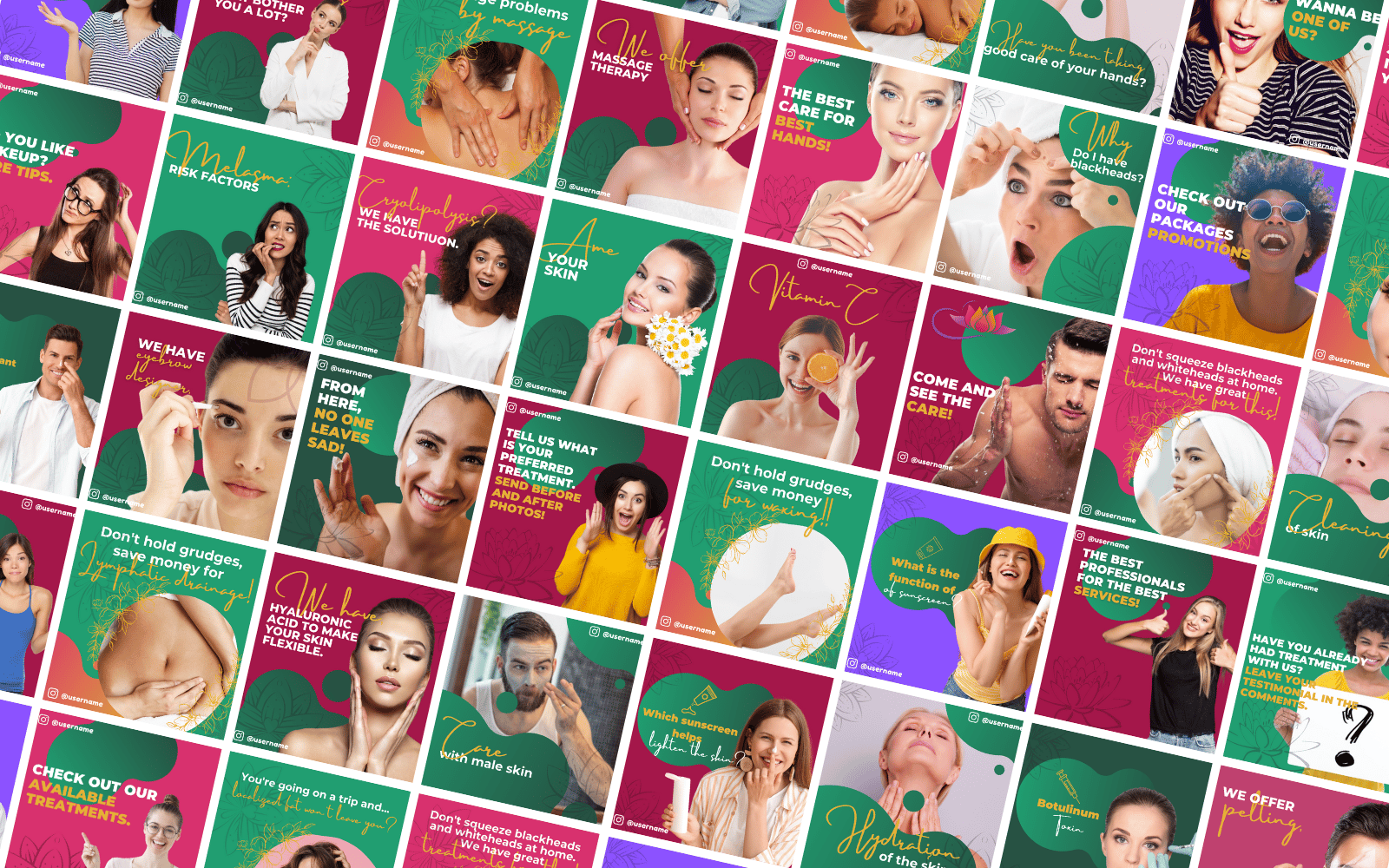 100 Spa and Wellness Canva Templates For Social Media - Payhip