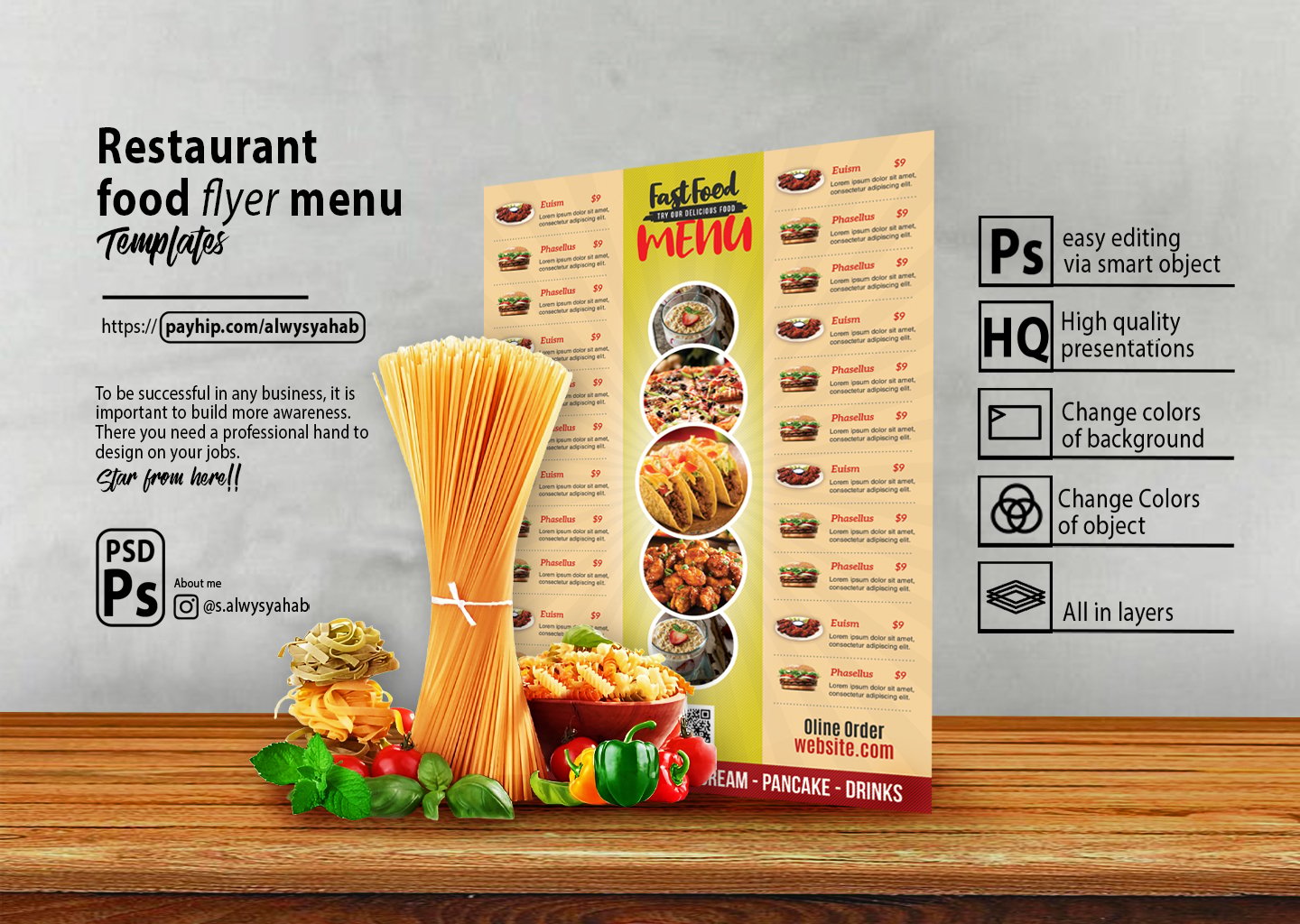 Restaurant Food Menu Templates - Payhip
