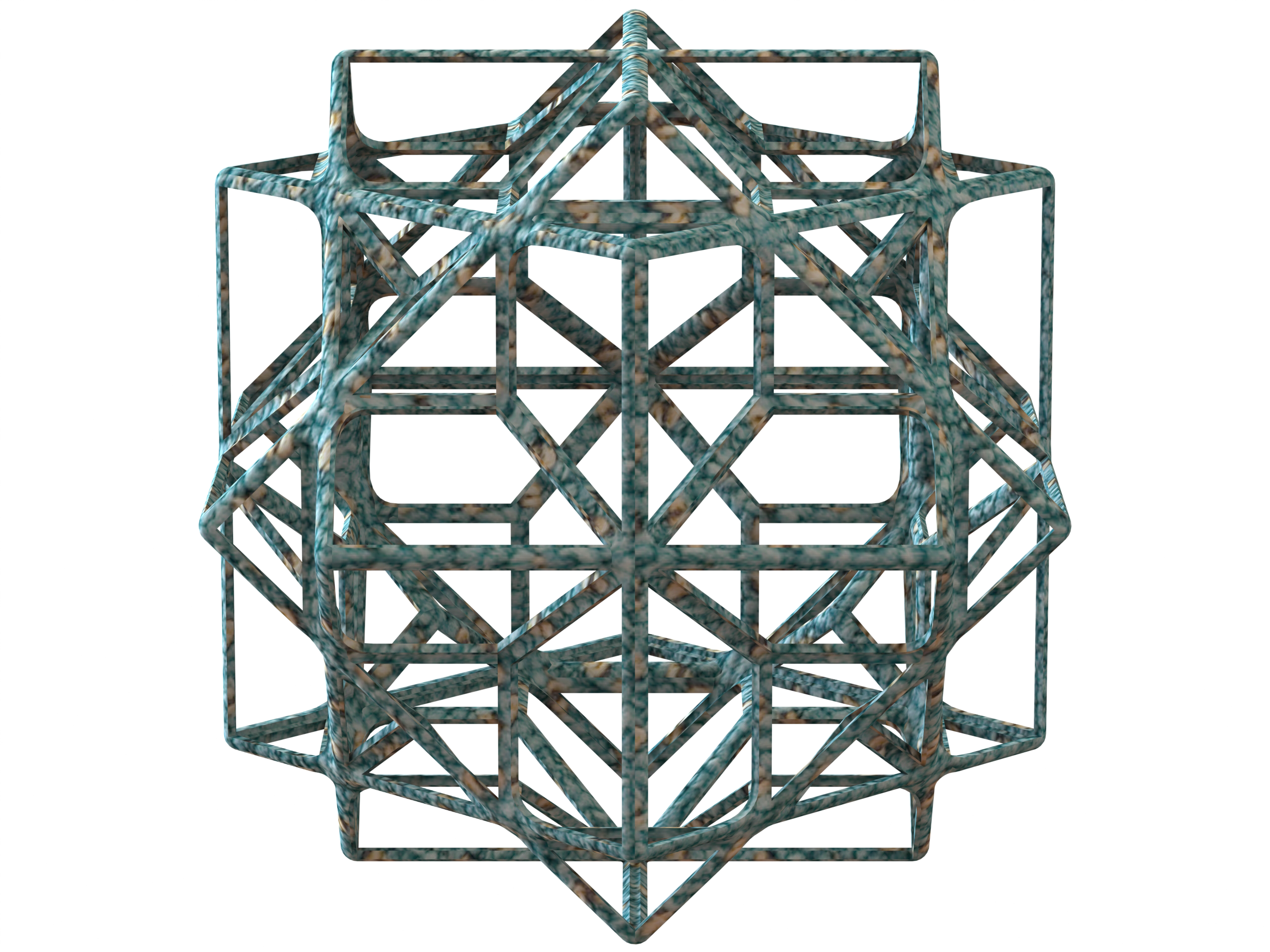 Wireframe Shape Compound of Three Cubes - Payhip