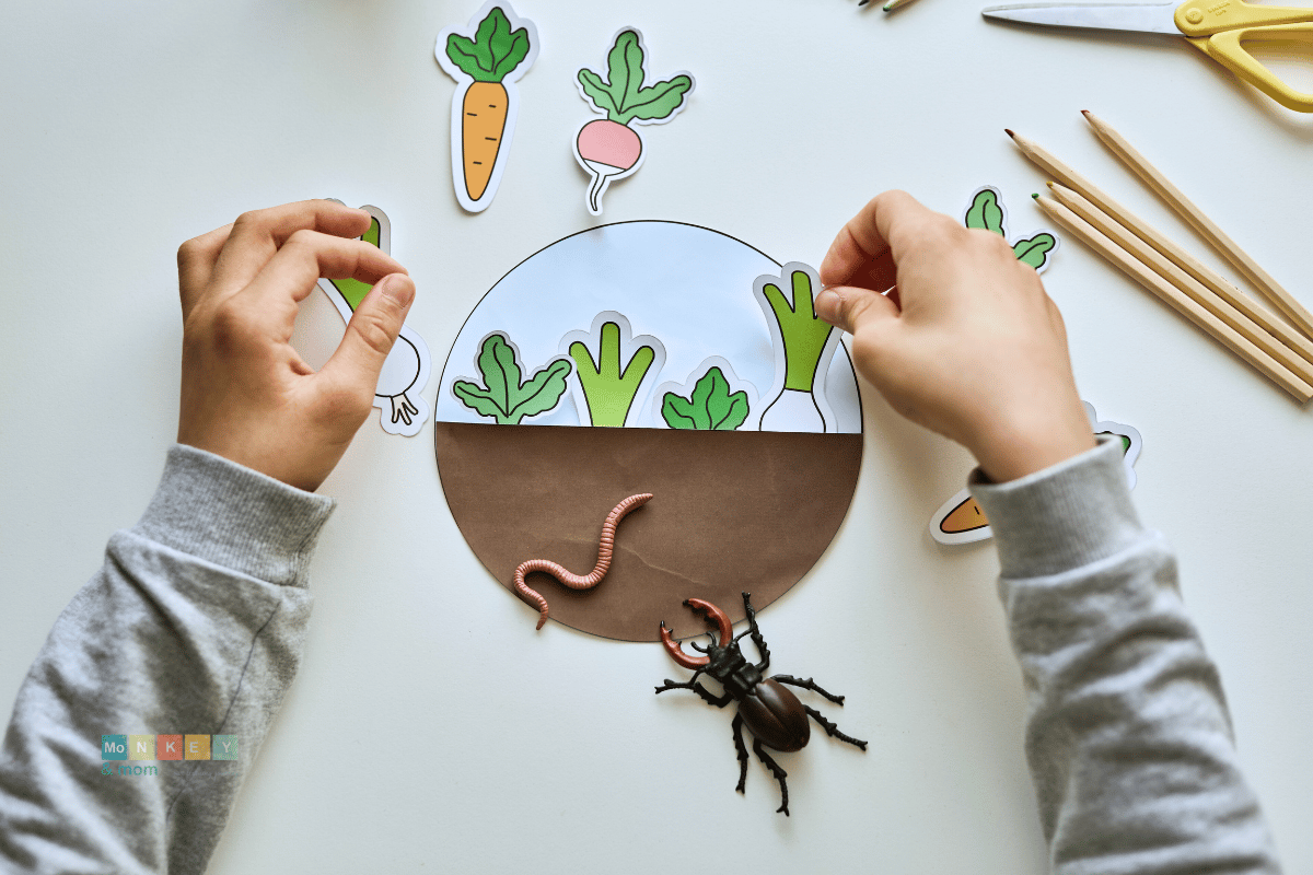 Garden craft activity printable for preschool