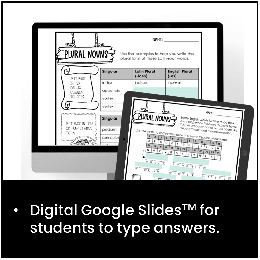 Digital Google Slides provide a digital option.