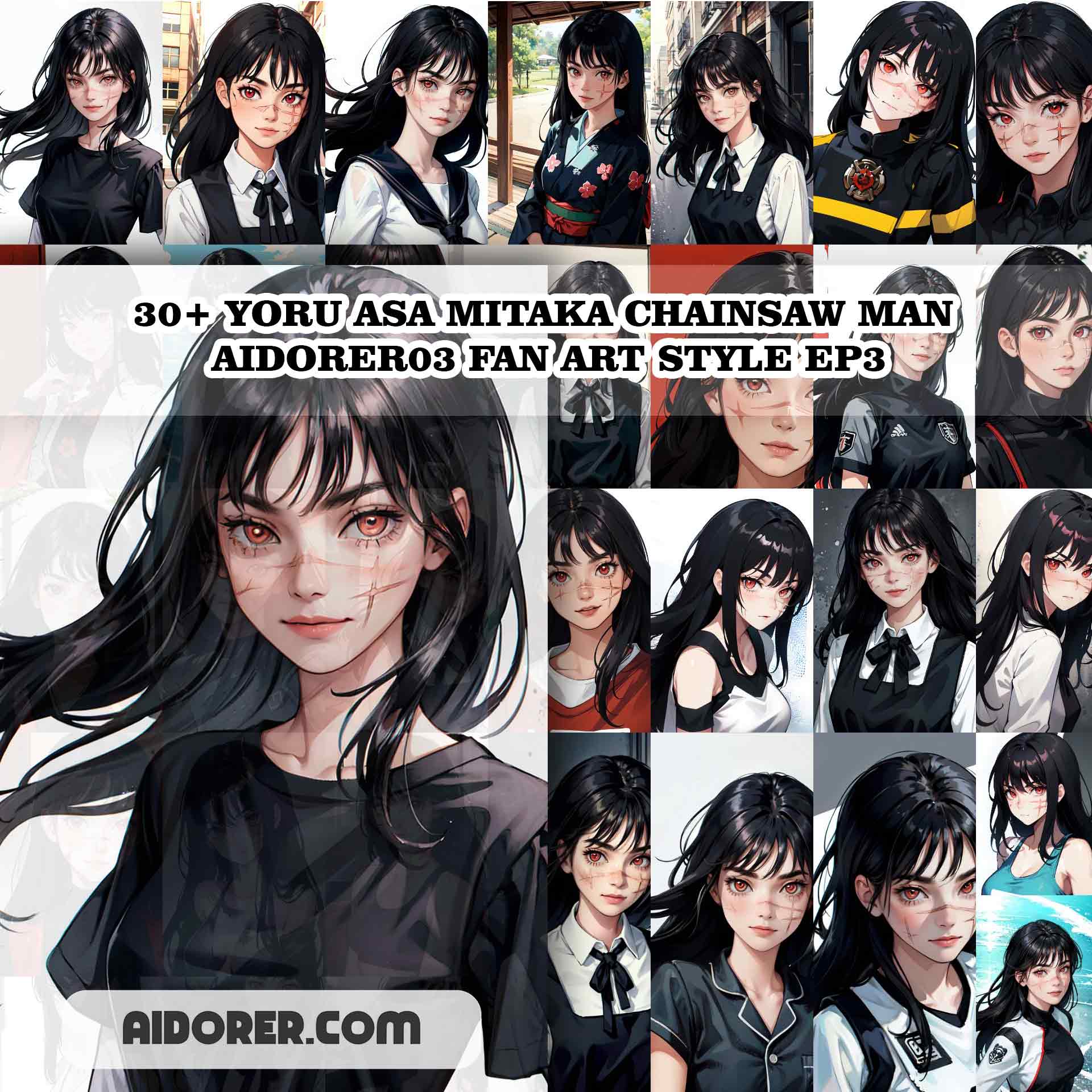 30 YORU ASA MITAKA CHAINSAW MAN AIDORER03 FAN ART STYLE EP3 - Payhip