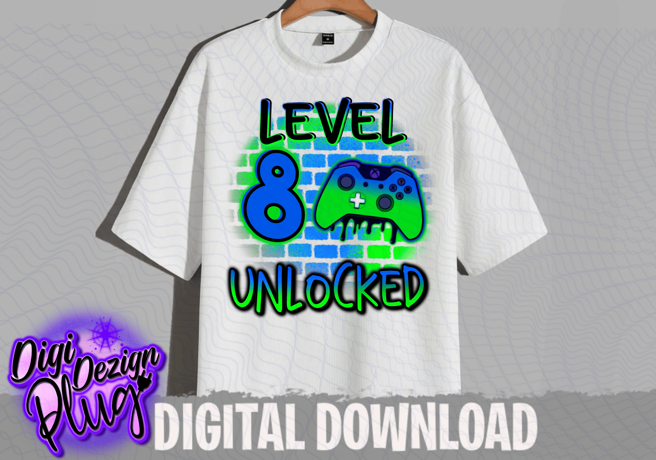 Level 8 Unlocked Airbrush Png-Digital Download - Payhip