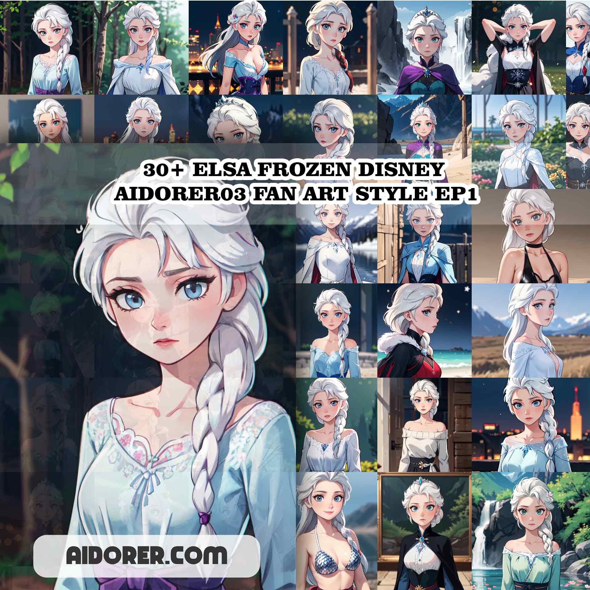 30 ELSA FROZEN DISNEY AIDORER03 FAN ART STYLE EP1 - Payhip