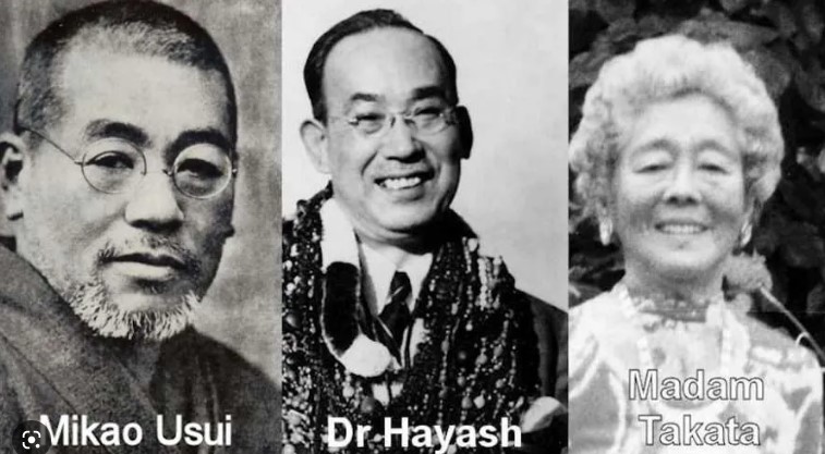 black and white images of Reiki founders
