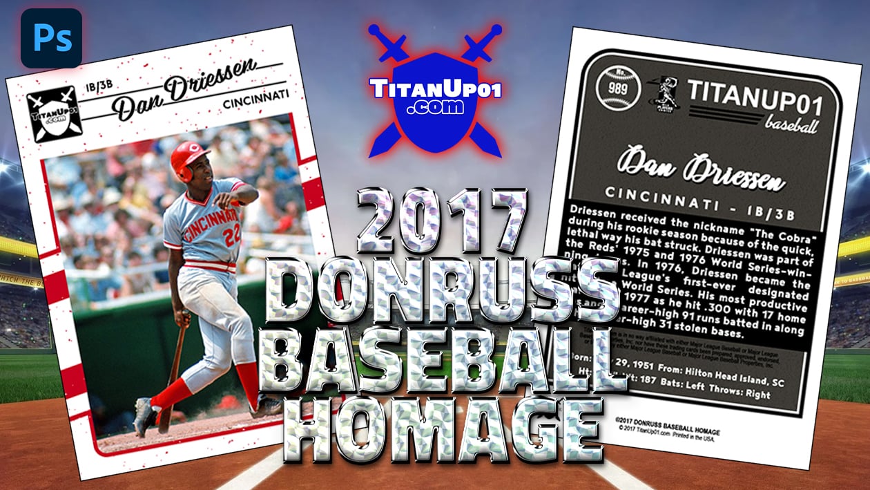 2017 Donruss Baseball Homage Photoshop PSD Templates