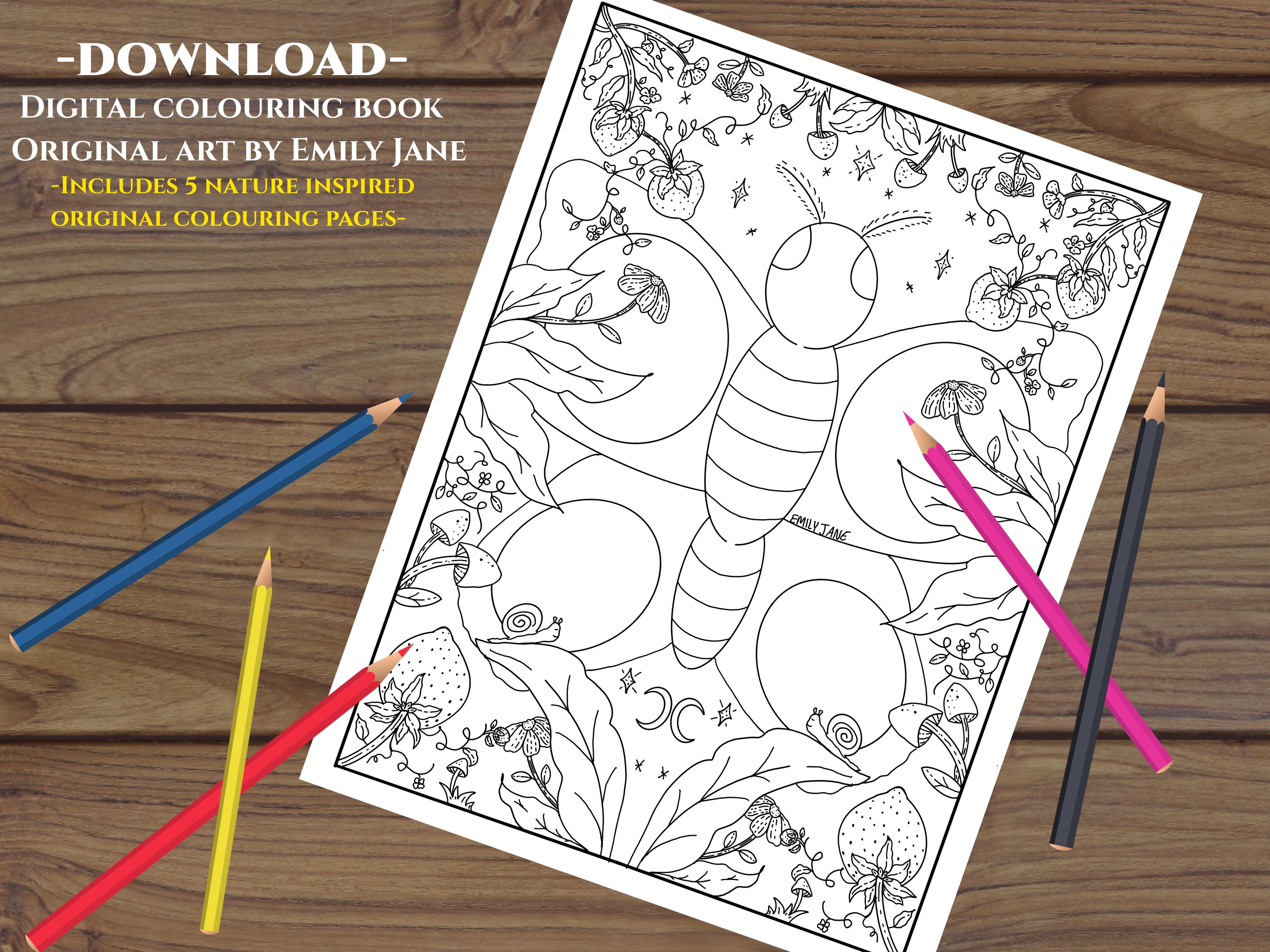 5 Page Printable Original Colouring Book - Payhip