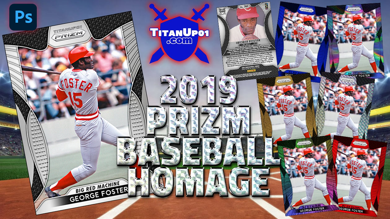 2019 Prizm Baseball Homage Photoshop PSD Templates