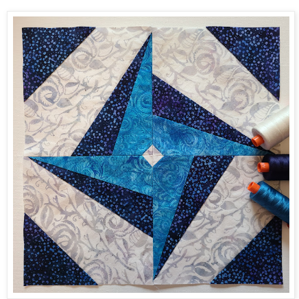 Storm is a free geometric quilt block pattern by Devoted Quilter. It is a fun quilt block to make if you are just learning how to Paper Piece.