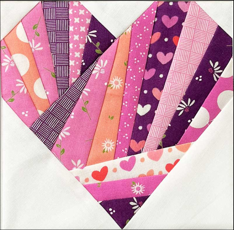 Fun and Beginner friendly, the Scrappy Heart Quilt Block is a great addition to any sewing project