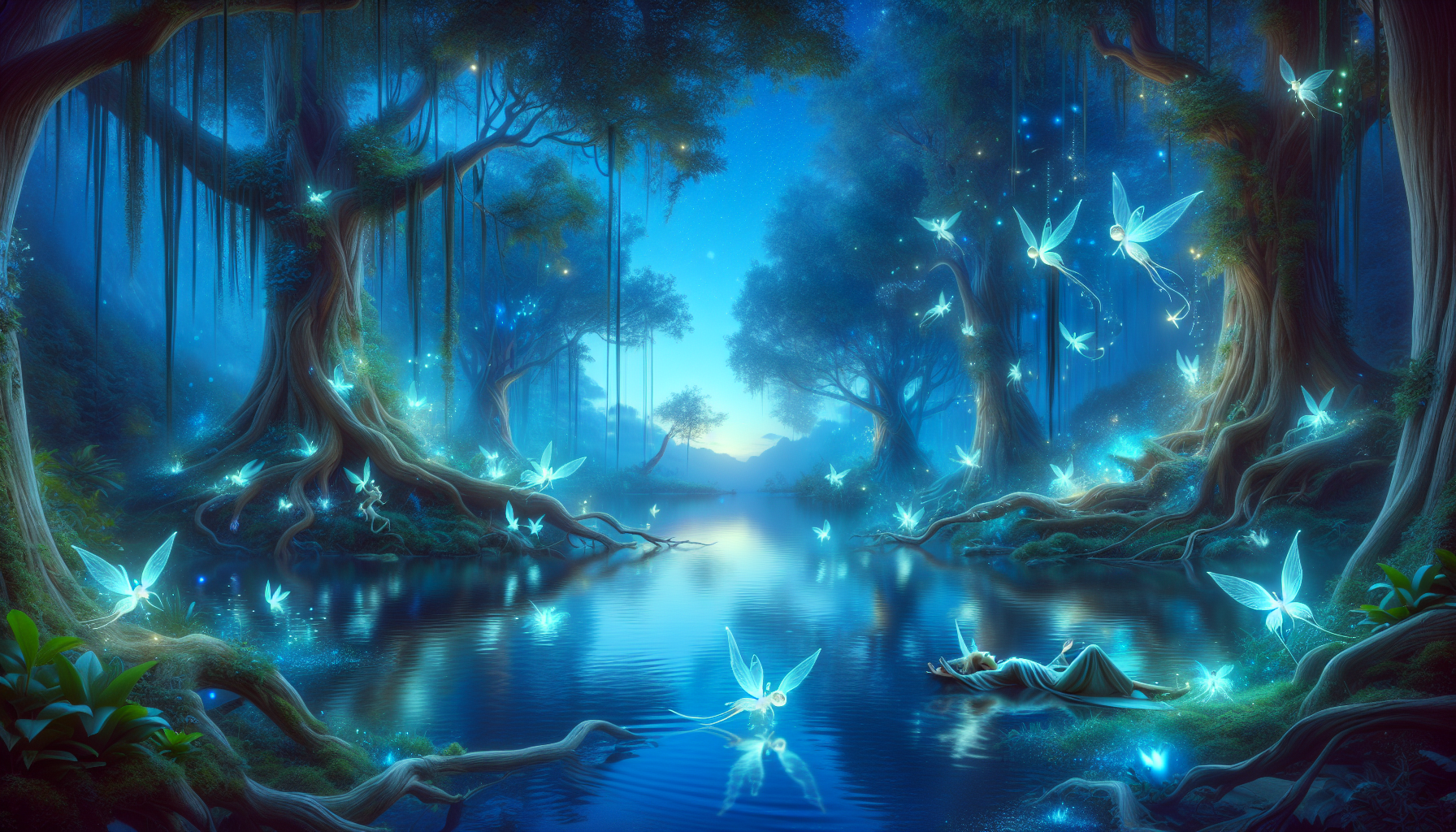 Poster que descubre el Fantastico Bosque donde habitan las Hadas de los Deseos