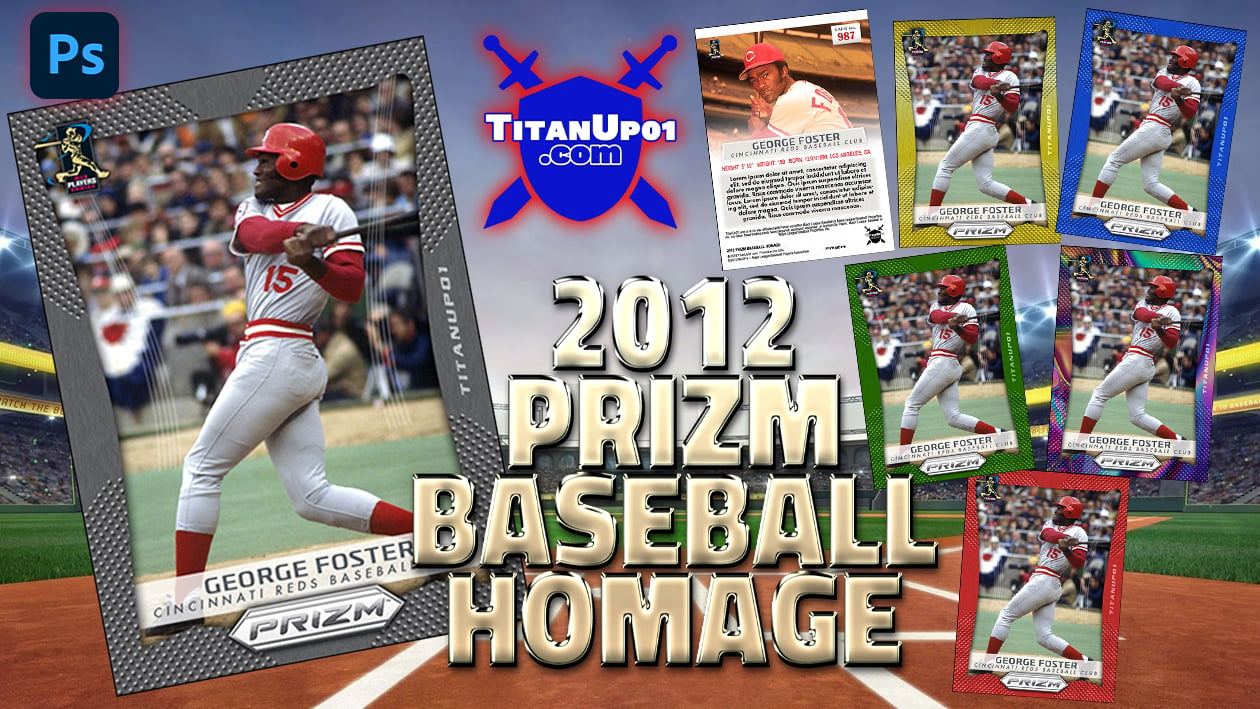 2012 Prizm Baseball Homage Photoshop PSD Templates