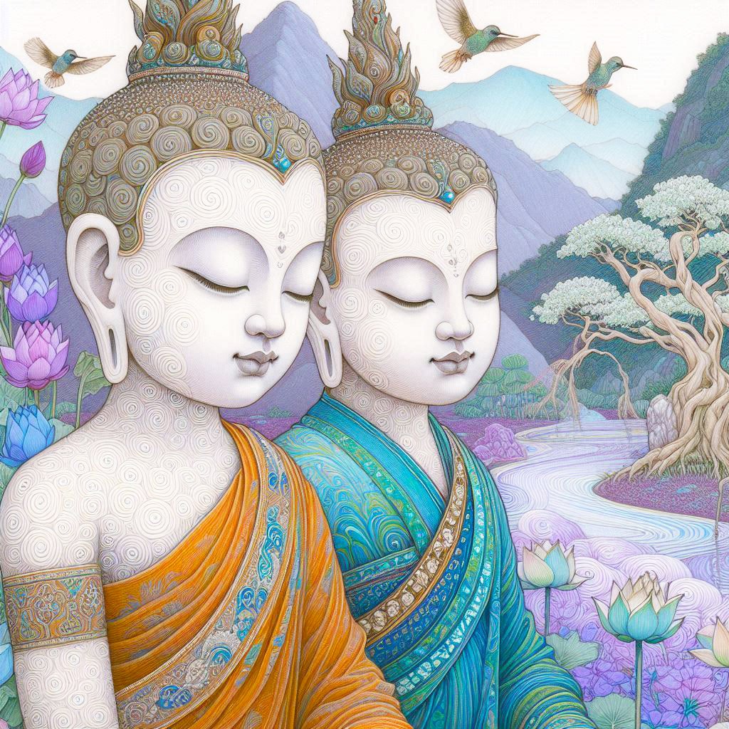 Buddha, buddhism, budhist, Spiritual, Monasteries, Temples, Lotus Flowers, fantasy, wallpapers