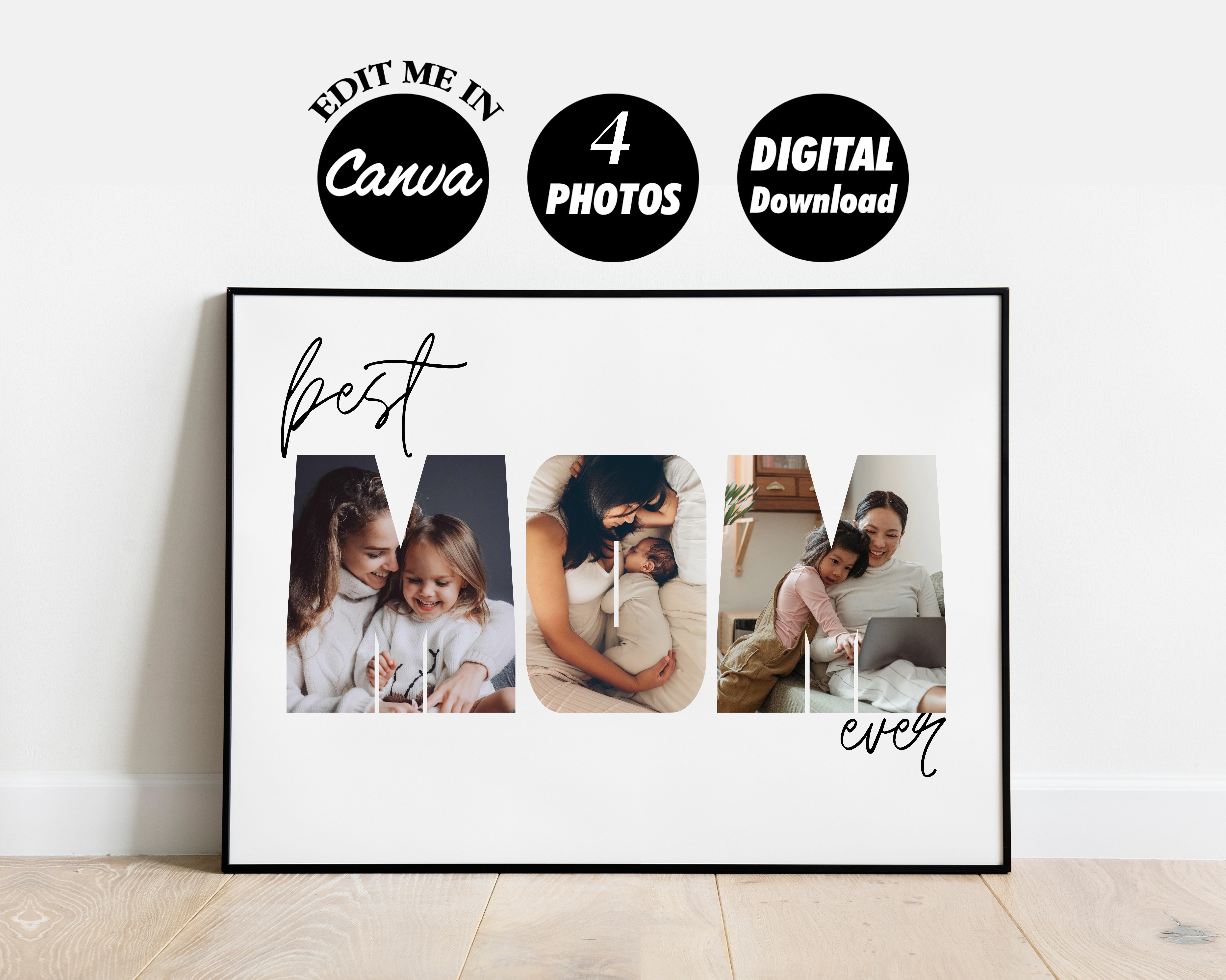 EDITABLE Canva Mom, Mommy, Mother's Day Photo Collage Gift - Payhip