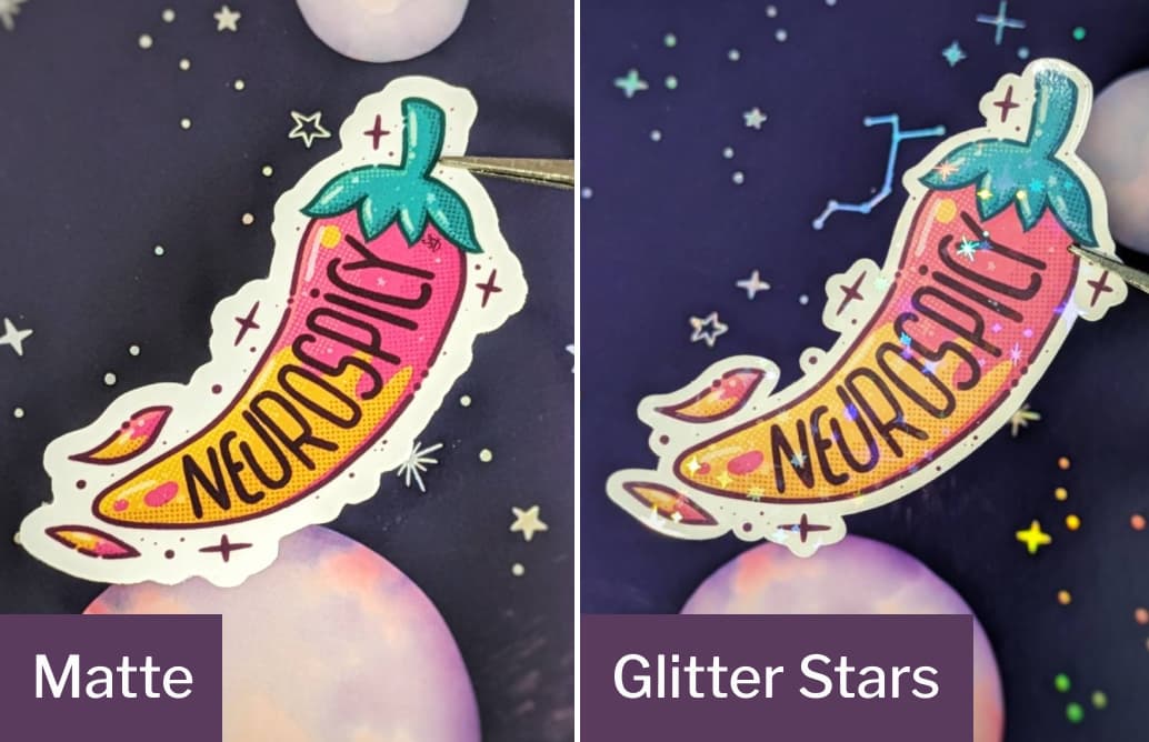 matter and glitter stars finish